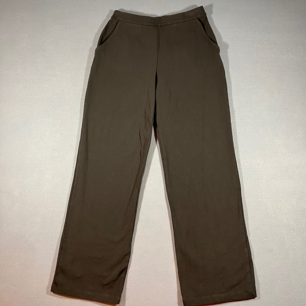 LL Bean Perfect Fit Pants XS Petite Lot of 2 Brown & Green Straight Leg Pull-On